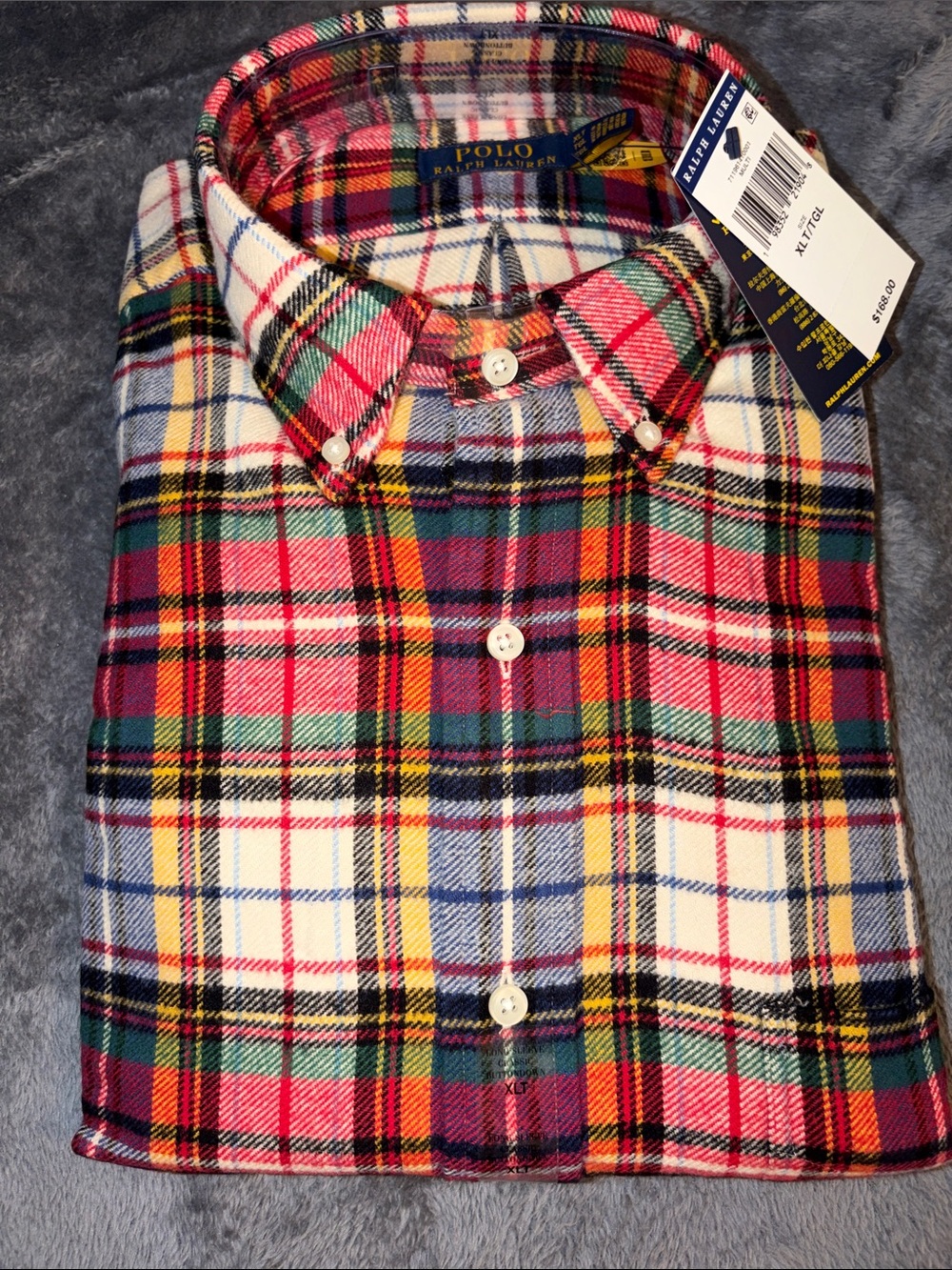 Polo by Ralph Lauren Red Green Plaid Button-Down Shirt